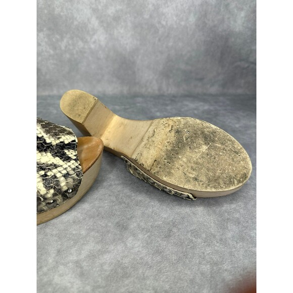 Jeffrey Campbell dlight reptile skin wooden clog sz7 - Picture 7 of 8